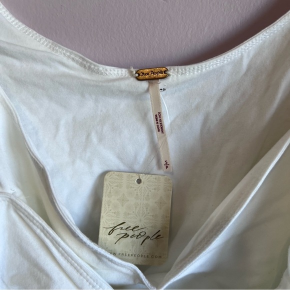 NWT Free People Dramatic Big Bow Ivory Cropped Tank Top Size Small - Picture 6 of 10